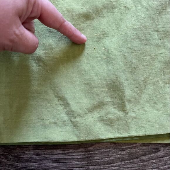 Tess Silk Linen Blend Green Sleeveless Knee Length Lined Dress Women's size 8 - Picture 6 of 8